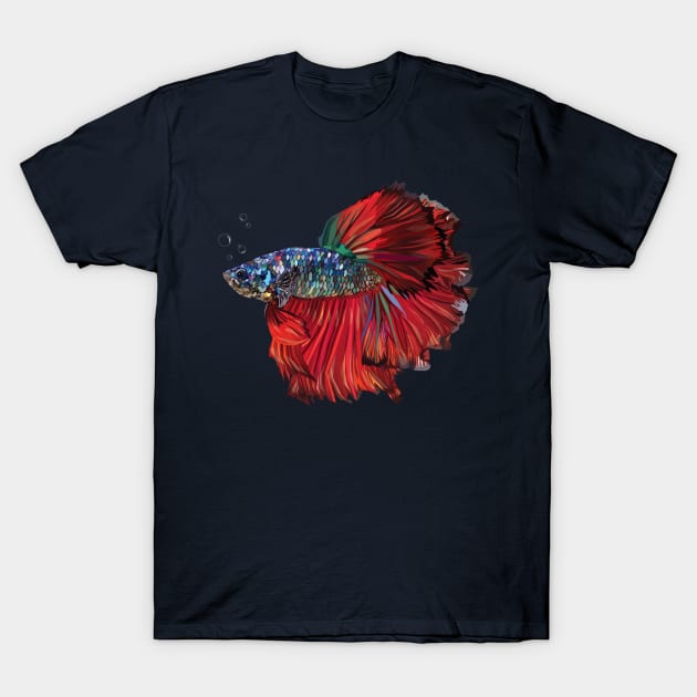 Betta Fish T-Shirt by hannahnking